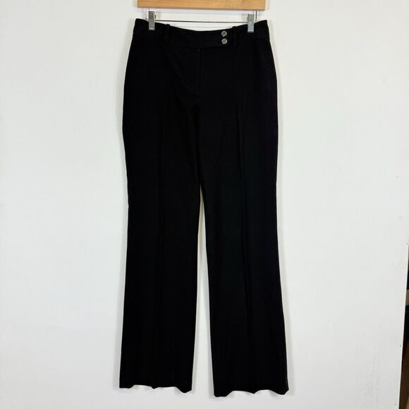 Calvin Klein‎ Black Straight Leg Front Crease Trousers Dress Pants Women's 4 - Picture 1 of 8